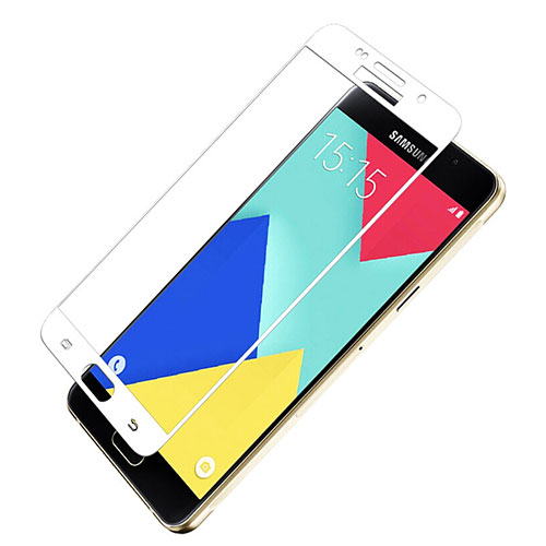 Ultra Clear Full Screen Protector Tempered Glass F03 for Samsung Galaxy A9 Pro (2016) SM-A9100 White