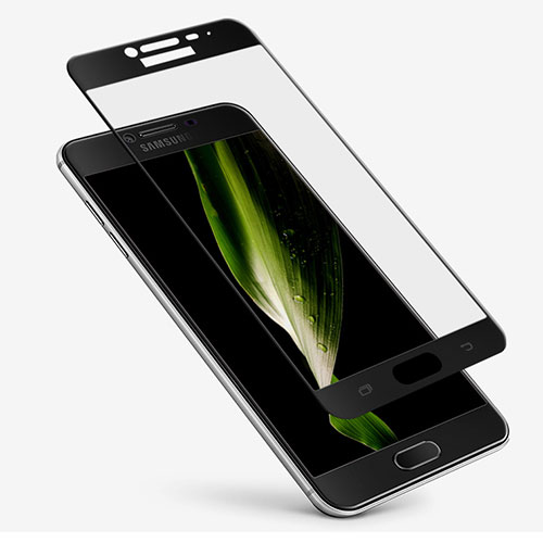 Ultra Clear Full Screen Protector Tempered Glass F03 for Samsung Galaxy C7 SM-C7000 Black