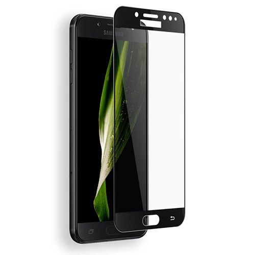 Ultra Clear Full Screen Protector Tempered Glass F03 for Samsung Galaxy C8 C710F Black