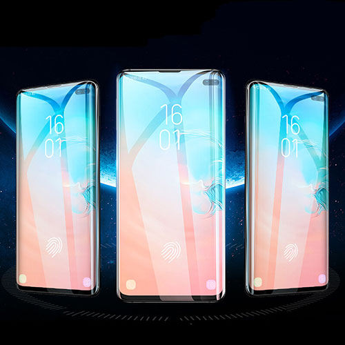 Ultra Clear Full Screen Protector Tempered Glass F03 for Samsung Galaxy S10 Plus Black