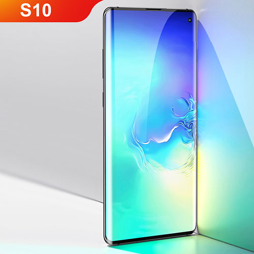 Ultra Clear Full Screen Protector Tempered Glass F04 for Samsung Galaxy S10 Black