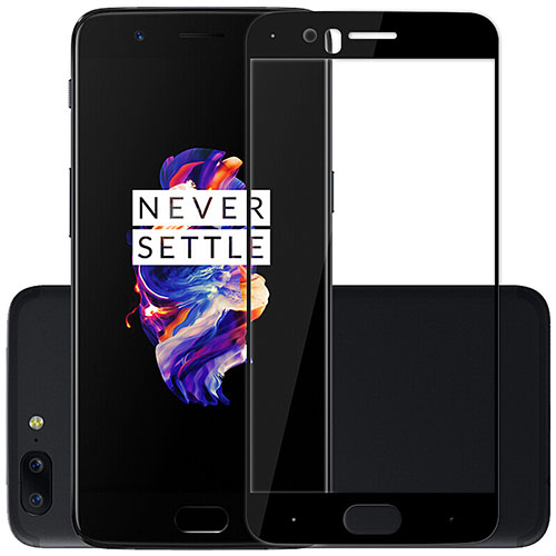 Ultra Clear Full Screen Protector Tempered Glass F06 for OnePlus 5 Black