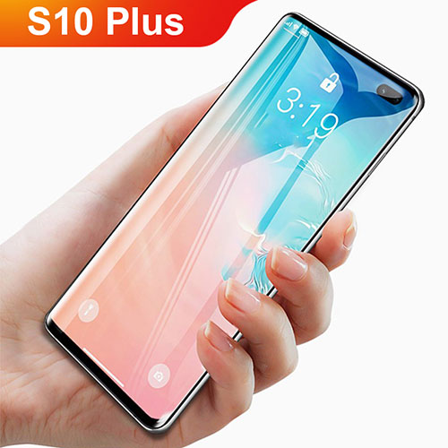 Ultra Clear Full Screen Protector Tempered Glass F06 for Samsung Galaxy S10 Plus Black