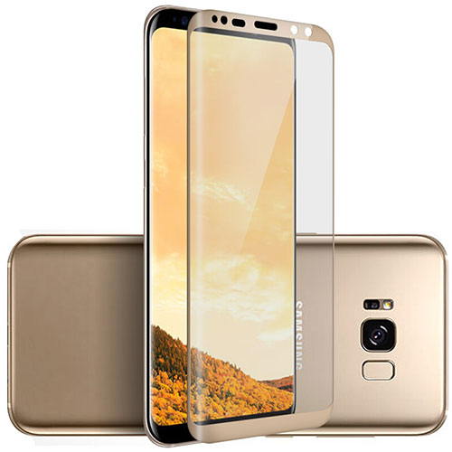 Ultra Clear Full Screen Protector Tempered Glass F06 for Samsung Galaxy S8 Gold