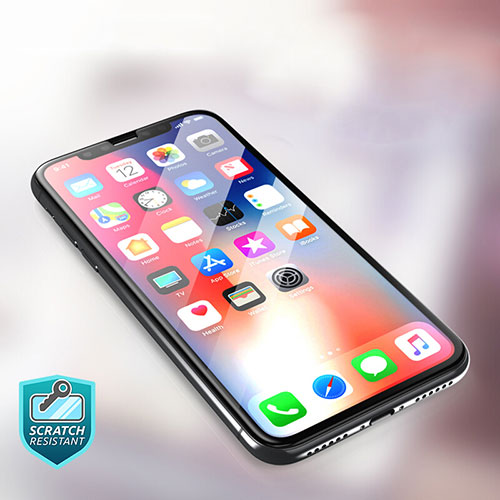 Ultra Clear Full Screen Protector Tempered Glass F09 for Apple iPhone X Black