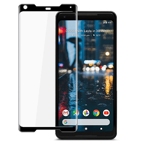 Ultra Clear Full Screen Protector Tempered Glass for Google Pixel 2 XL Black