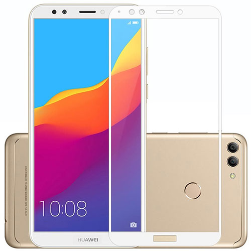 Ultra Clear Full Screen Protector Tempered Glass for Huawei Enjoy 8 Plus White