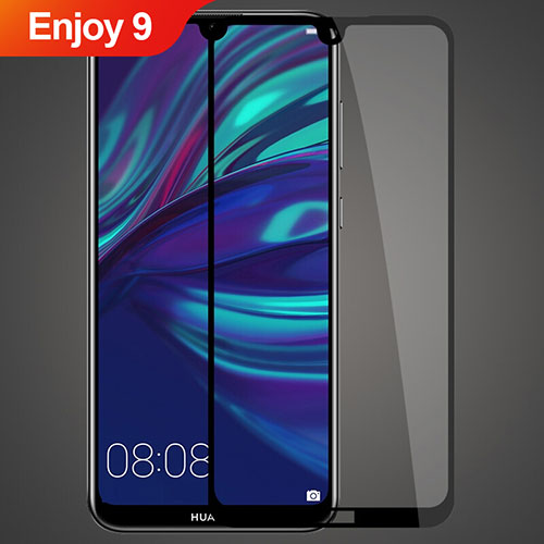 Ultra Clear Full Screen Protector Tempered Glass for Huawei Enjoy 9 Black