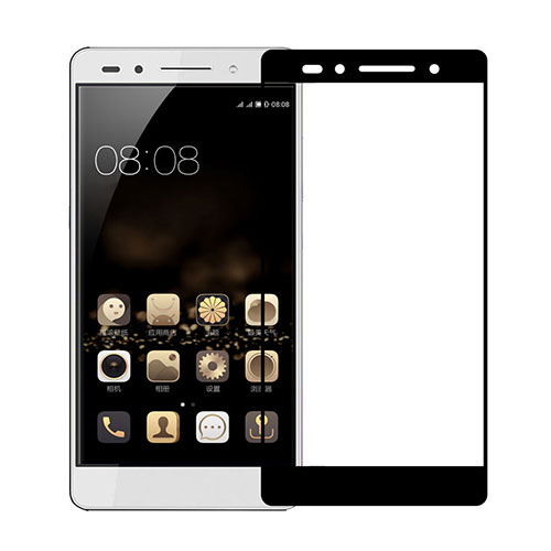 Ultra Clear Full Screen Protector Tempered Glass for Huawei Honor 7 Dual SIM Black