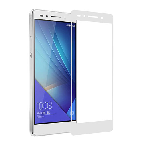 Ultra Clear Full Screen Protector Tempered Glass for Huawei Honor 7 White