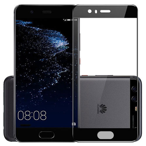 Ultra Clear Full Screen Protector Tempered Glass for Huawei P10 Black