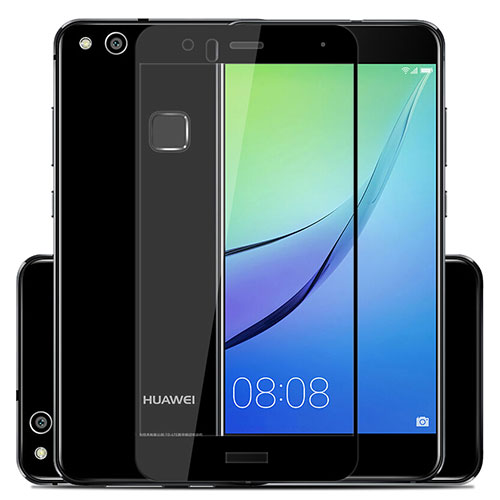 Ultra Clear Full Screen Protector Tempered Glass for Huawei P10 Lite Black