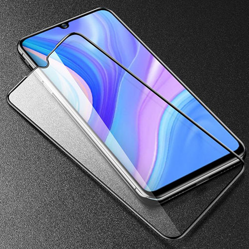 Ultra Clear Full Screen Protector Tempered Glass for Huawei Y8p Black