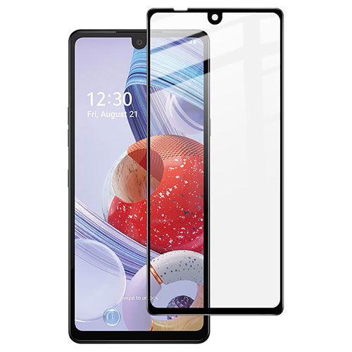 Ultra Clear Full Screen Protector Tempered Glass for LG Stylo 6 Black