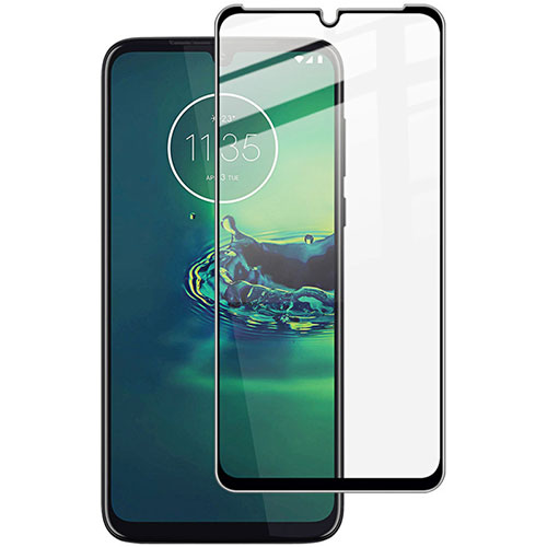 Ultra Clear Full Screen Protector Tempered Glass for Motorola Moto G8 Plus Black