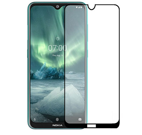 Ultra Clear Full Screen Protector Tempered Glass for Nokia 2.3 Black