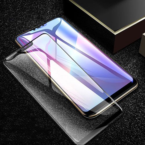 Ultra Clear Full Screen Protector Tempered Glass for Oppo A12e Black