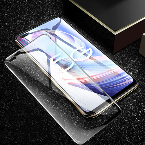 Ultra Clear Full Screen Protector Tempered Glass for Oppo Reno4 Z 5G Black