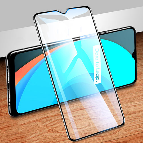 Ultra Clear Full Screen Protector Tempered Glass for Realme C11 Black