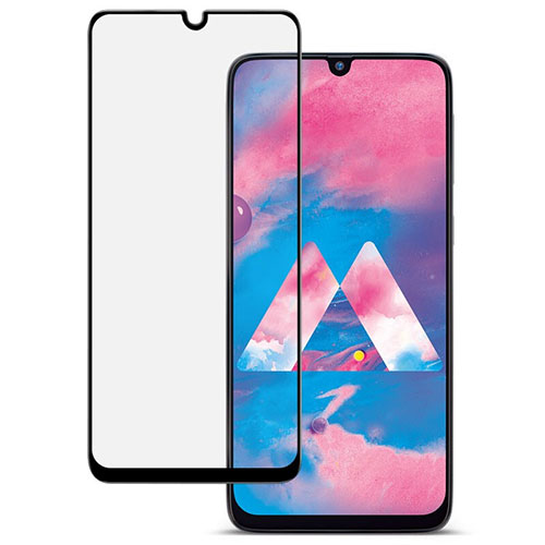 Ultra Clear Full Screen Protector Tempered Glass for Samsung Galaxy A30S Black