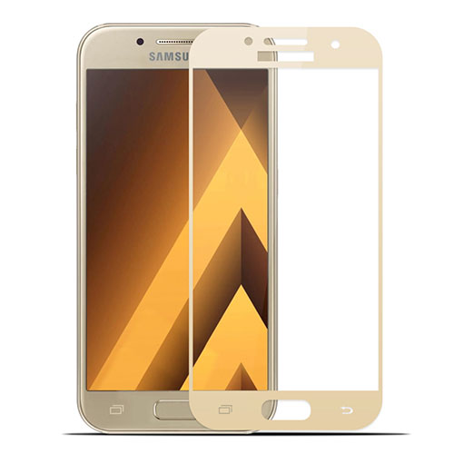 Ultra Clear Full Screen Protector Tempered Glass for Samsung Galaxy A5 (2017) Duos Gold