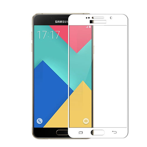 Ultra Clear Full Screen Protector Tempered Glass for Samsung Galaxy A7 (2016) A7100 White