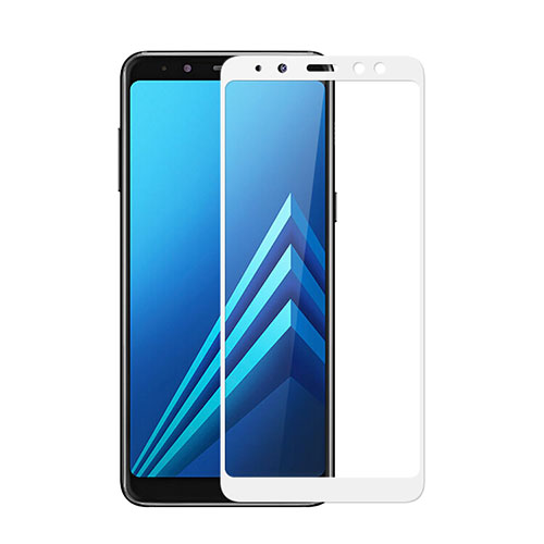 Ultra Clear Full Screen Protector Tempered Glass for Samsung Galaxy A8 (2018) Duos A530F White