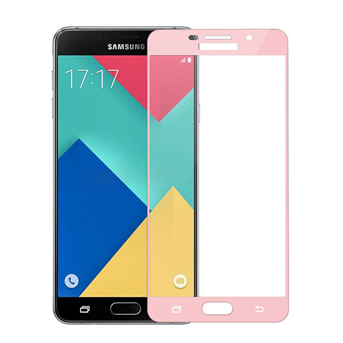Ultra Clear Full Screen Protector Tempered Glass for Samsung Galaxy A9 (2016) A9000 Pink