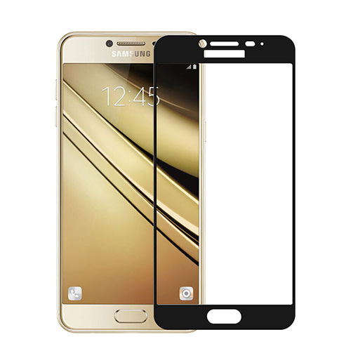 Ultra Clear Full Screen Protector Tempered Glass for Samsung Galaxy C5 SM-C5000 Black