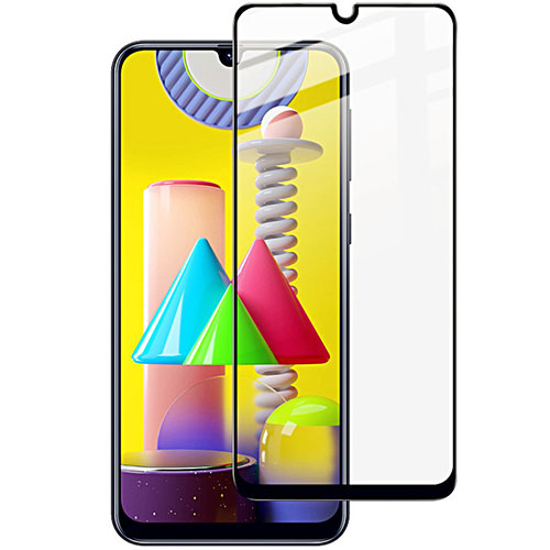 Ultra Clear Full Screen Protector Tempered Glass for Samsung Galaxy M31 Black