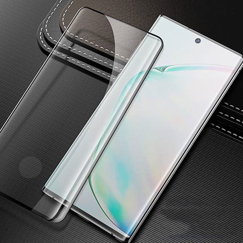 Ultra Clear Full Screen Protector Tempered Glass for Samsung Galaxy Note 10 Plus Black