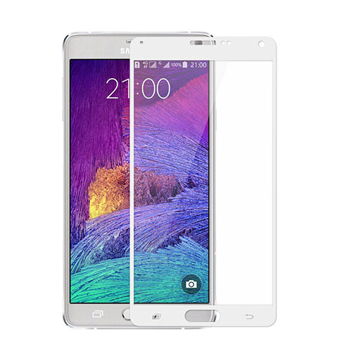 Ultra Clear Full Screen Protector Tempered Glass for Samsung Galaxy Note 4 Duos N9100 Dual SIM White