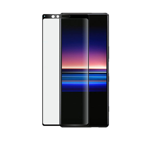 Ultra Clear Full Screen Protector Tempered Glass for Sony Xperia 1 Black