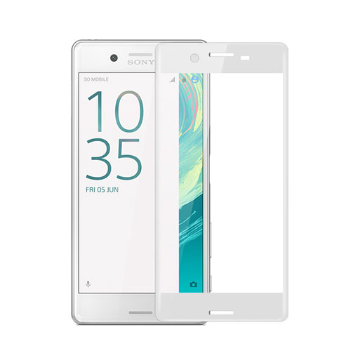 Ultra Clear Full Screen Protector Tempered Glass for Sony Xperia X Performance Dual White