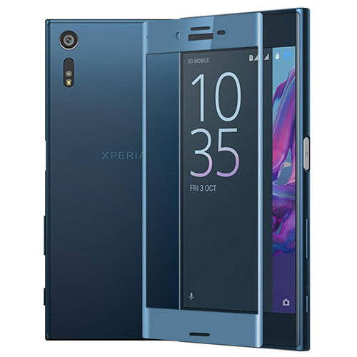 Ultra Clear Full Screen Protector Tempered Glass for Sony Xperia XZ Blue