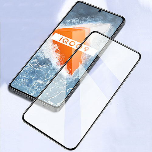 Ultra Clear Full Screen Protector Tempered Glass for Vivo iQOO 9 5G Black