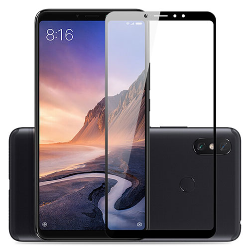 Ultra Clear Full Screen Protector Tempered Glass for Xiaomi Mi Max 3 Black