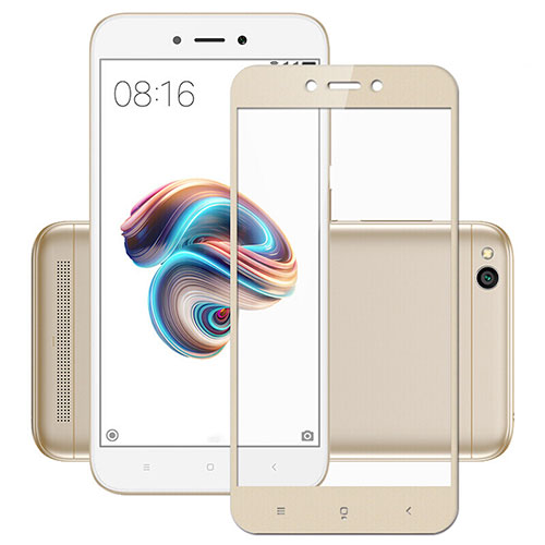 Ultra Clear Full Screen Protector Tempered Glass for Xiaomi Redmi 5A Gold