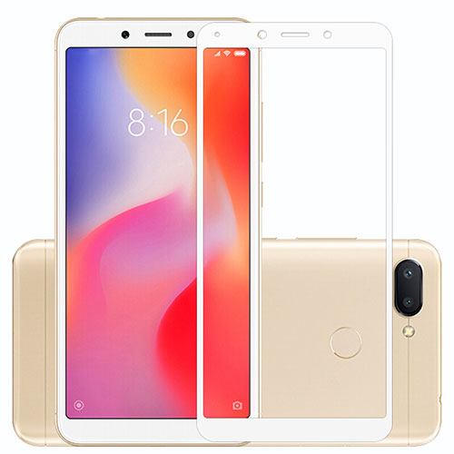 Ultra Clear Full Screen Protector Tempered Glass for Xiaomi Redmi 6 White