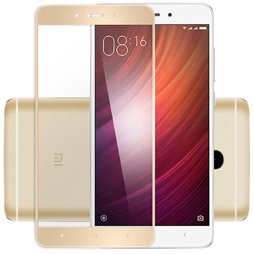 Ultra Clear Full Screen Protector Tempered Glass for Xiaomi Redmi Note 4X Gold