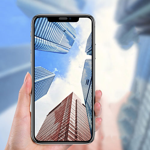 Ultra Clear Full Screen Protector Tempered Glass P04 for Apple iPhone Xs Black