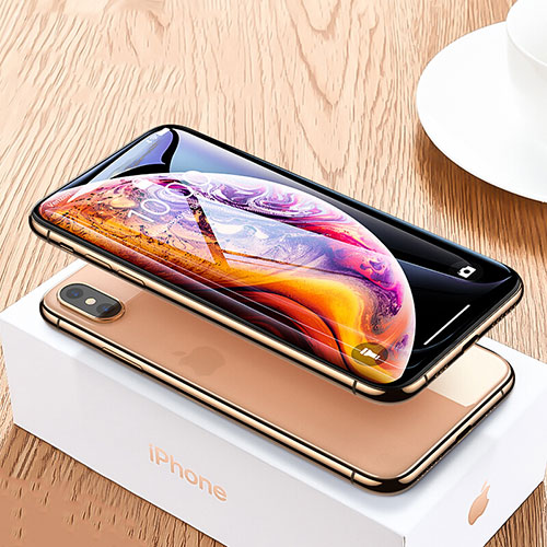 Ultra Clear Full Screen Protector Tempered Glass P06 for Apple iPhone Xs Black