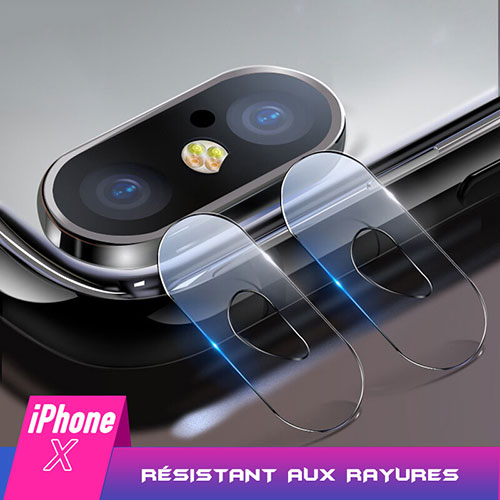 Ultra Clear Tempered Glass Camera Lens Protector F02 for Apple iPhone X Clear