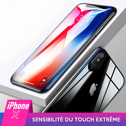 Ultra Clear Tempered Glass Screen Protector Front and Back for Apple iPhone X Clear