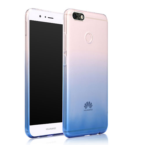Ultra Slim Transparent Gel Gradient Soft Case for Huawei Enjoy 7 Blue