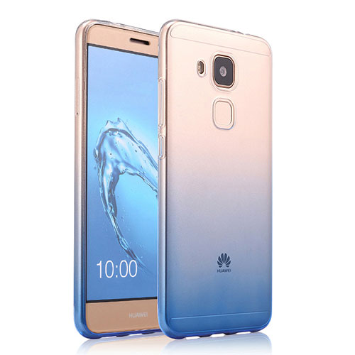 Ultra Slim Transparent Gel Gradient Soft Case for Huawei G9 Plus Blue