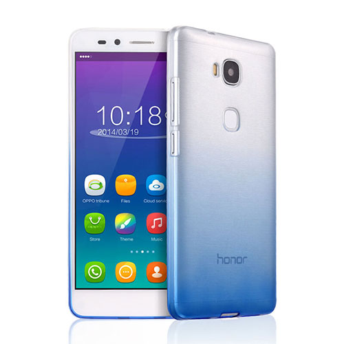 Ultra Slim Transparent Gel Gradient Soft Case for Huawei GR5 Sky Blue