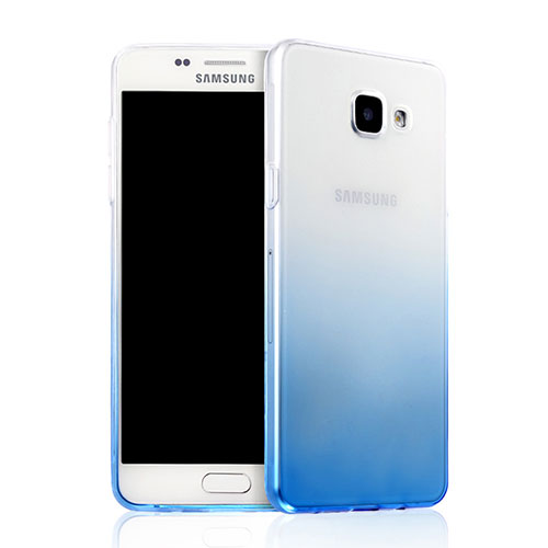 Ultra Slim Transparent Gel Gradient Soft Case for Samsung Galaxy A7 (2016) A7100 Blue