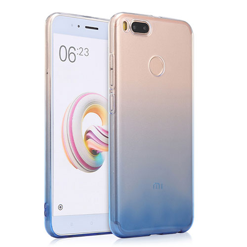 Ultra Slim Transparent Gel Gradient Soft Case for Xiaomi Mi 5X Blue