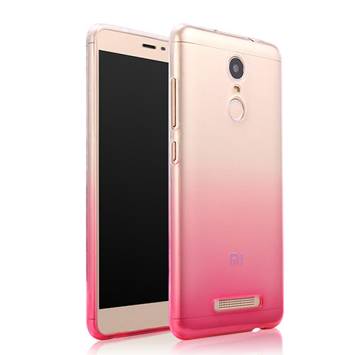 Ultra Slim Transparent Gel Gradient Soft Case for Xiaomi Redmi Note 3 Pro Pink